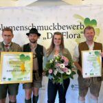 Bürgermeister mit den beiden Bauhofmitarbeitern und einer Mitarbeiterin der Stadtgemeinde